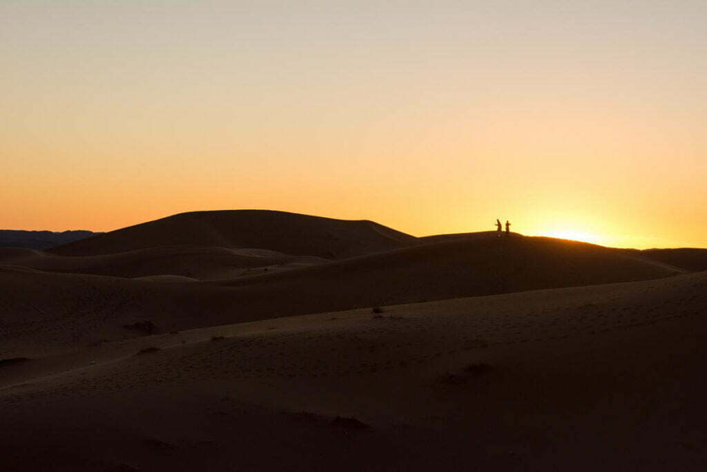 Sonnenuntergang in Sahara