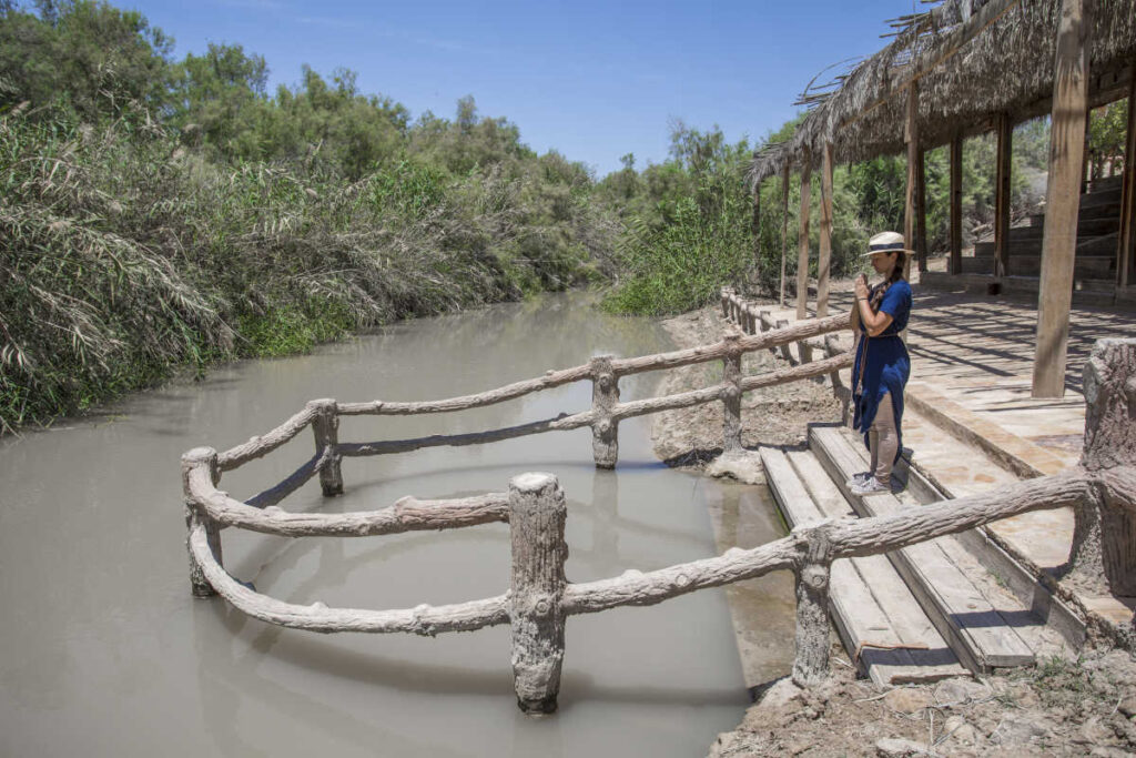 Ort der Taufe – Blick auf den Fluss Jordan