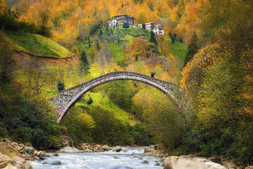 Firtina Tal Brücke in Rize, Türkei